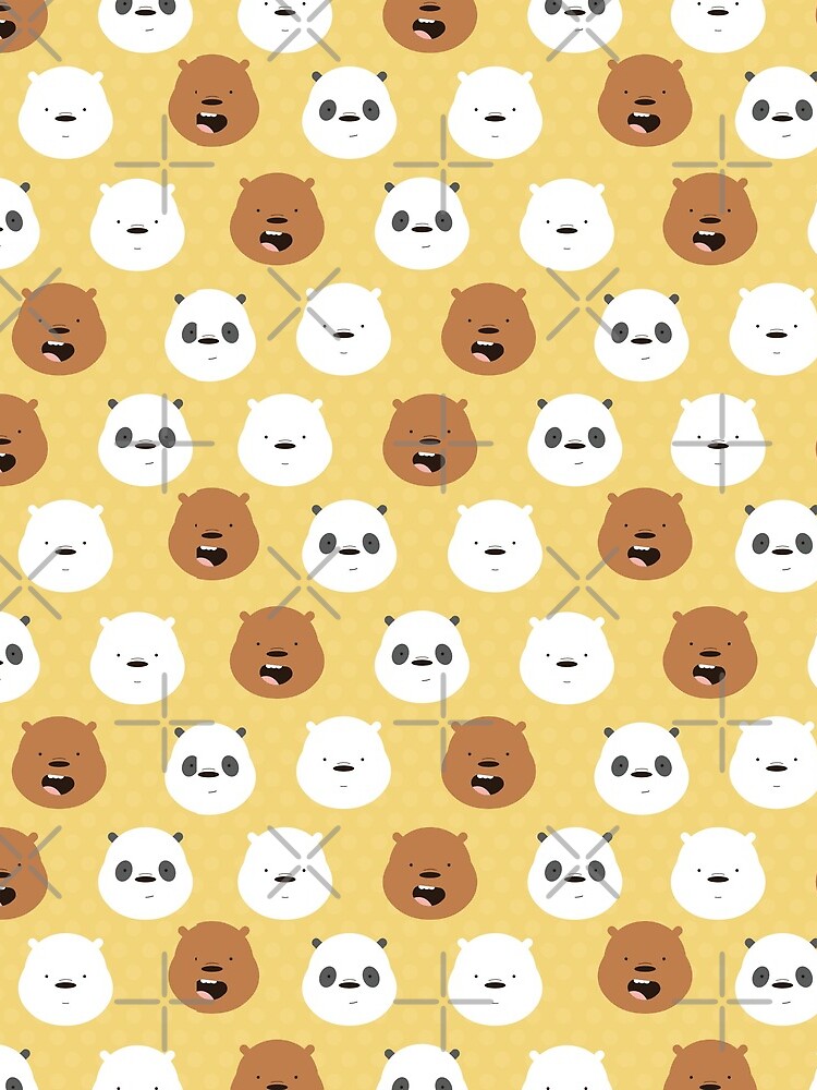 Cute We Bare Bears Pattern Illustration by MariOyama