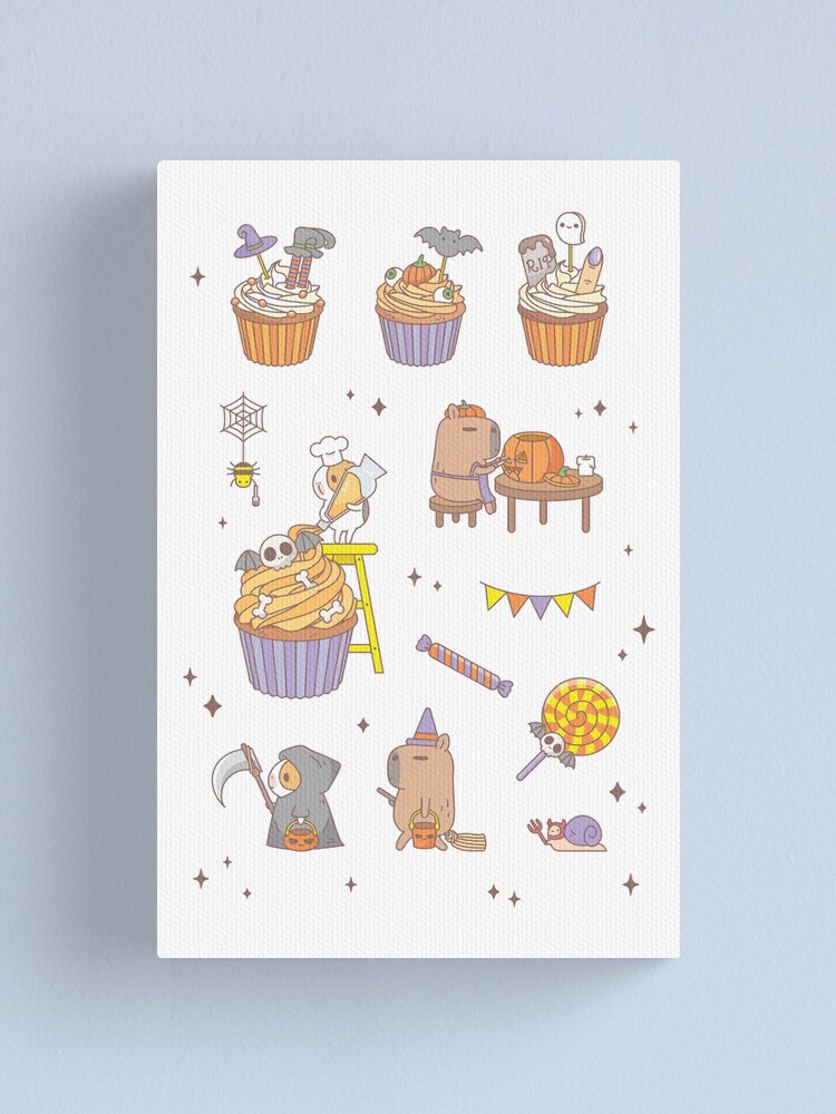 Alternate view of Bubu the Guinea Pig, Halloween Party Canvas Print