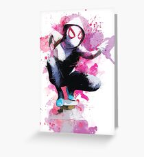 Spider-Gwen - Splatter Art Greeting Card