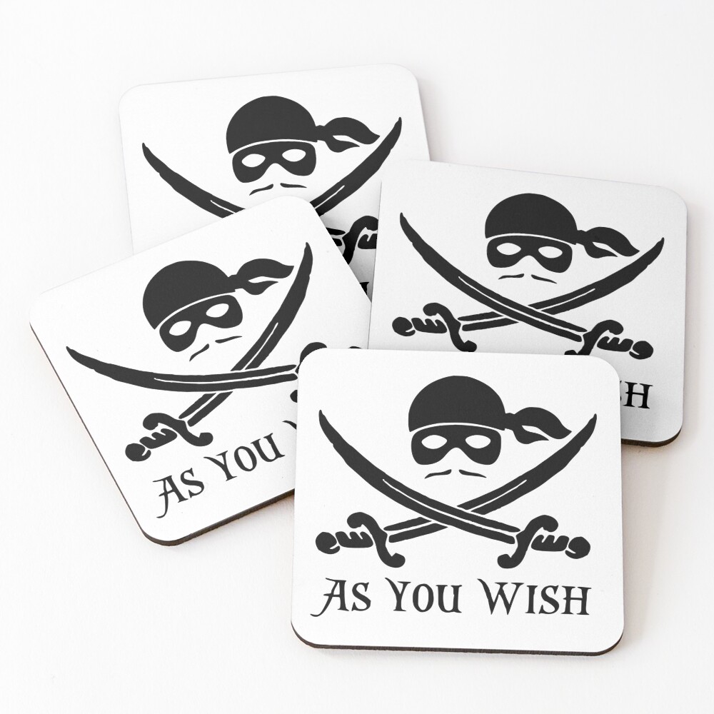 As You Wish... Princess Bride Dread Pirate Roberts Coasters (Set of 4)