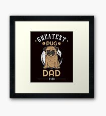 Pug dad / dad Framed Print