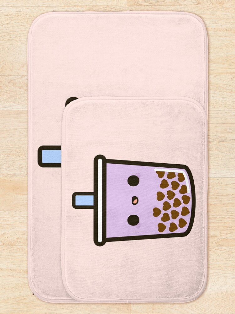 Alternate view of Cute Love Heart Bubble Tea Bath Mat