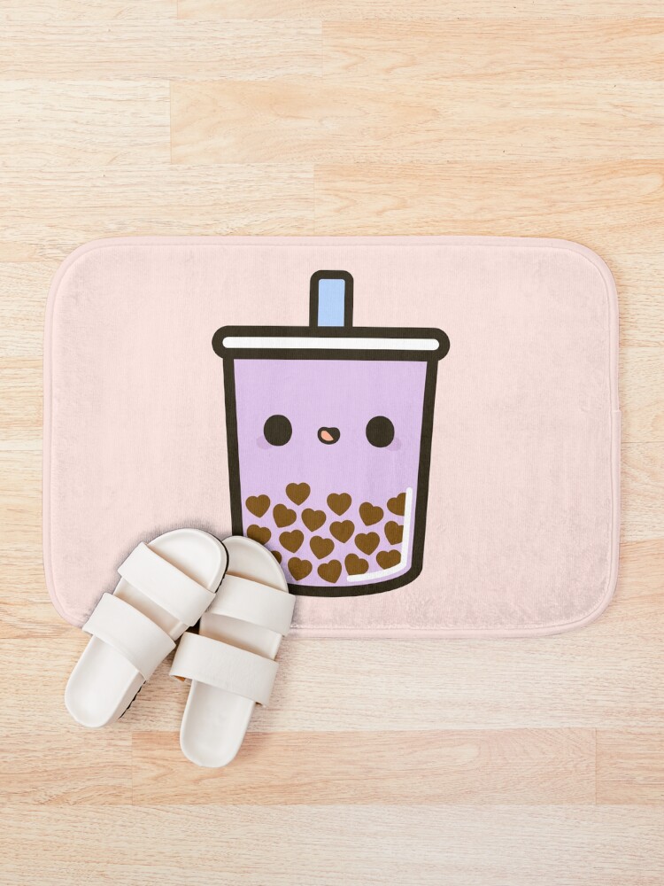 Alternate view of Cute Love Heart Bubble Tea Bath Mat