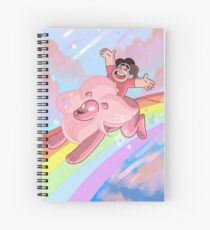 Steven and Lion over the rainbow Spiral Notebook
