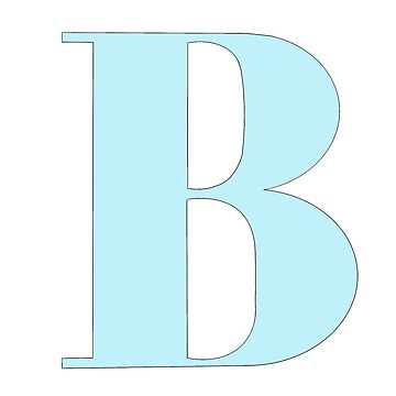 The letter B (Mint Green) Sticker for Sale by drawingbystephx