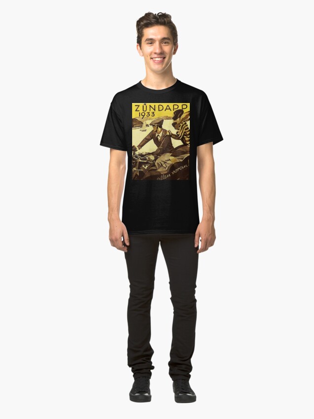 Alternate view of Vintage motorcycle...Zundapp 1933 advertising. Classic T-Shirt