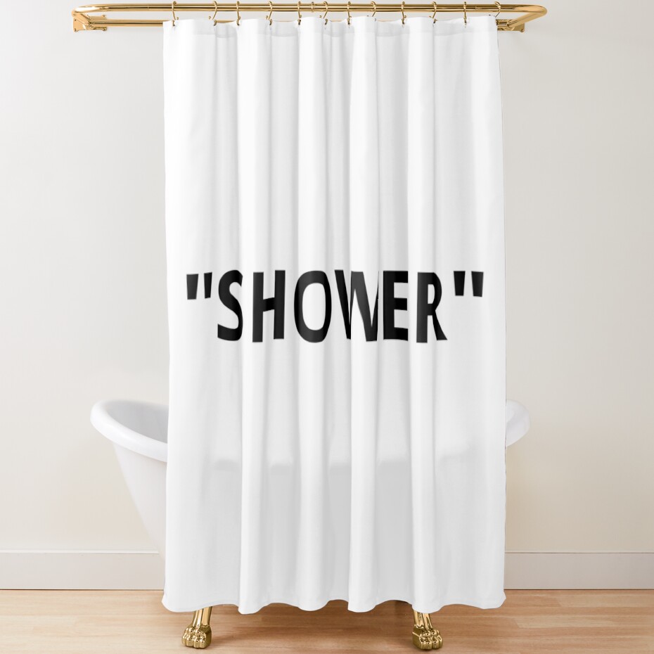 Shower Quotation Marks Shower Curtain