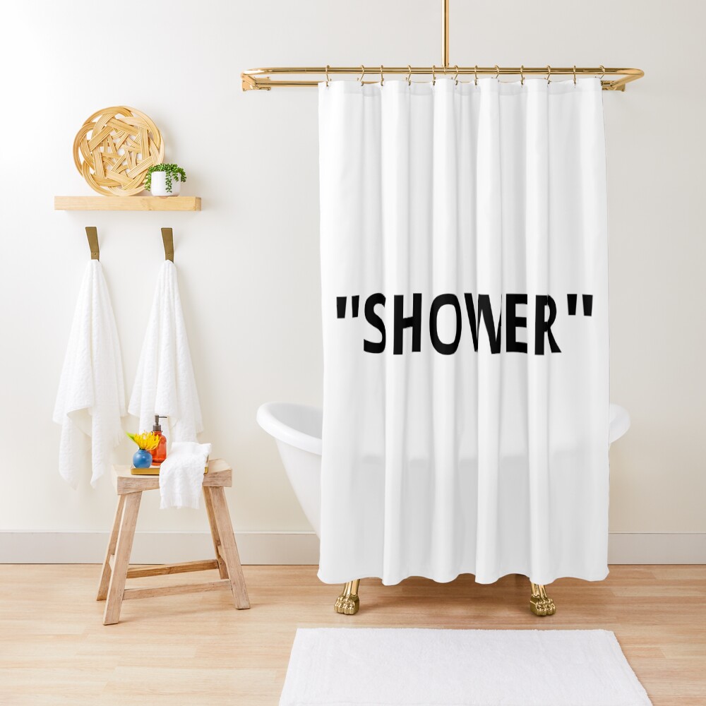 Shower Quotation Marks Shower Curtain