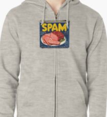 Spam Pattern - Blue Zipped Hoodie