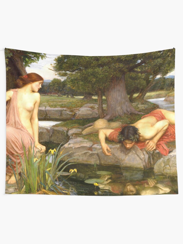 Alternate view of Echo and Narcissus - John William Waterhouse Tapestry