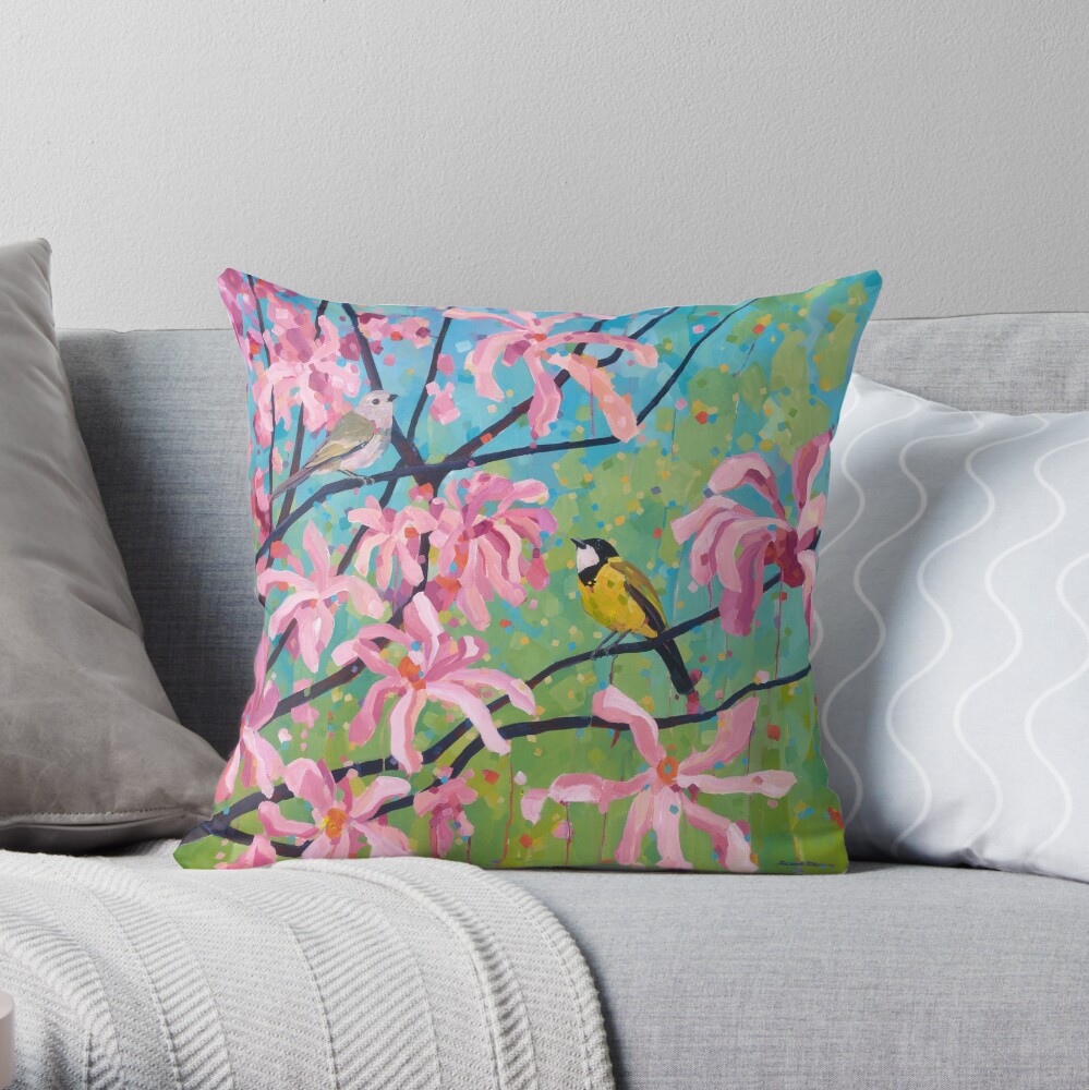 A New Place to Sing Throw Pillow