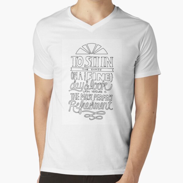 Jane Austen Quote V-Neck T-Shirt