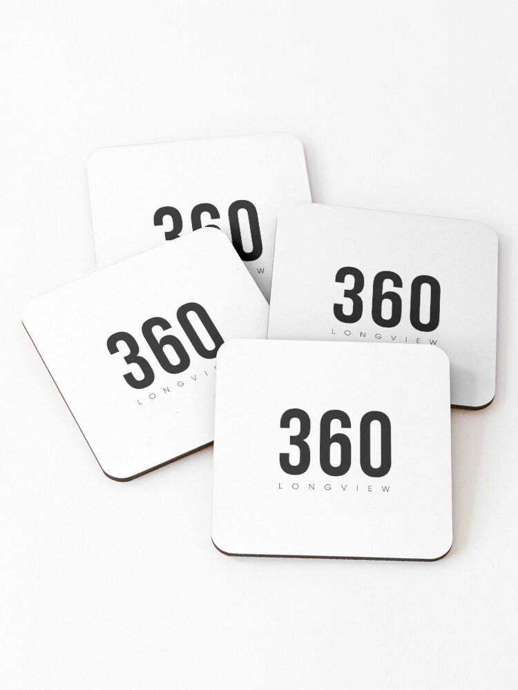 "Longview, WA- 360 Area Code" Coasters (Set of 4) by ...