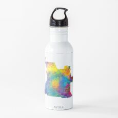 Angola Watercolor Map Trinkflasche