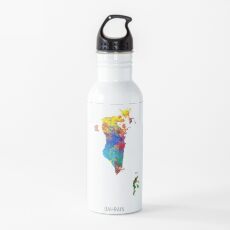 Bahrain Watercolor Map Trinkflasche