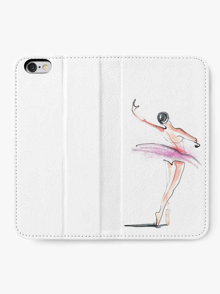 Alternate view of Ballerina Dance Drawing iPhone Wallet