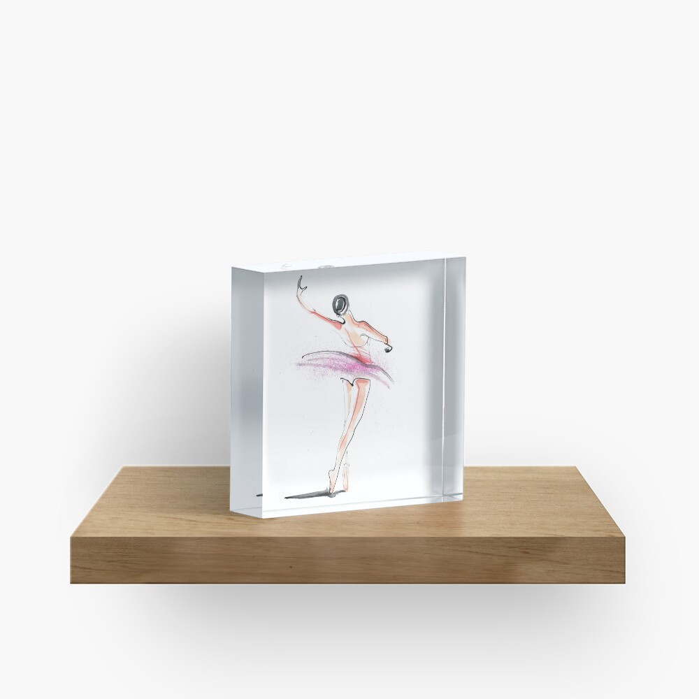 Ballerina Dance Drawing Acrylic Block