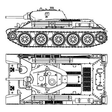 Premium Photo  Illustration of a black soviet t-34 tank with fine