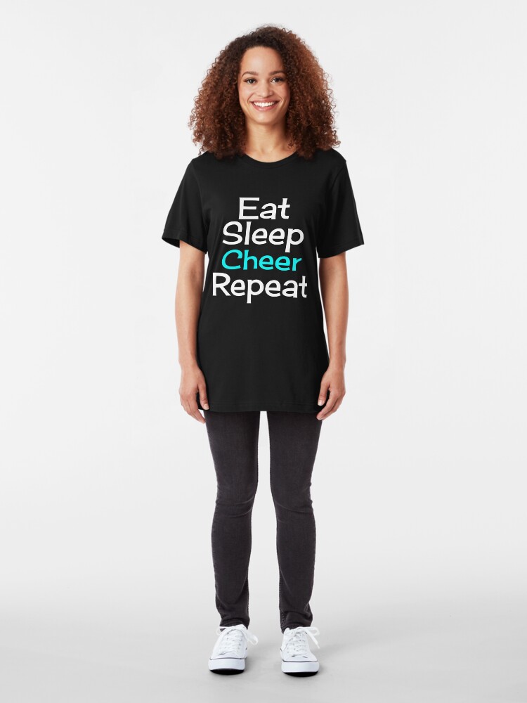 Alternate view of Eat, Sleep, Cheer, Repeat Slim Fit T-Shirt