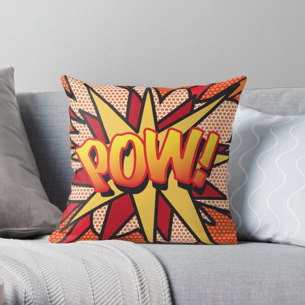 Comic Book Pop Art POW! Throw Pillow