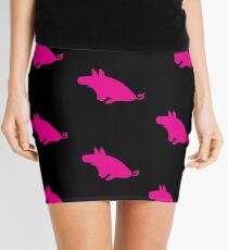 Happy smiling pink PIGGY pig Mini Skirt