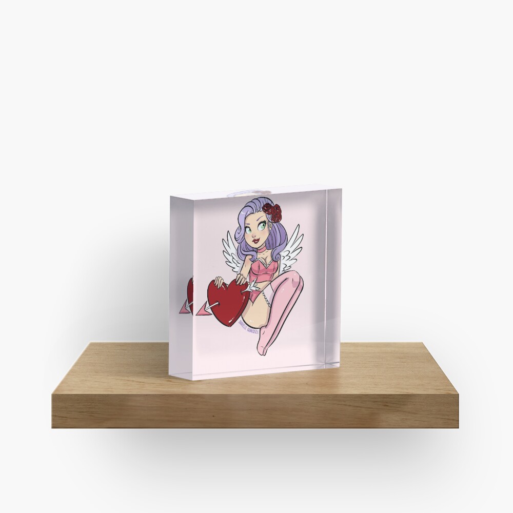 Cupid's Heart Acrylic Block