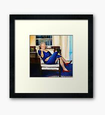Bill Clinton in a Blue Dress Framed Print