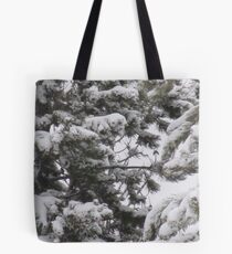 Snowy Pines Tote Bag
