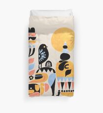 Scandinavian Pug Yoga Duvet Cover
