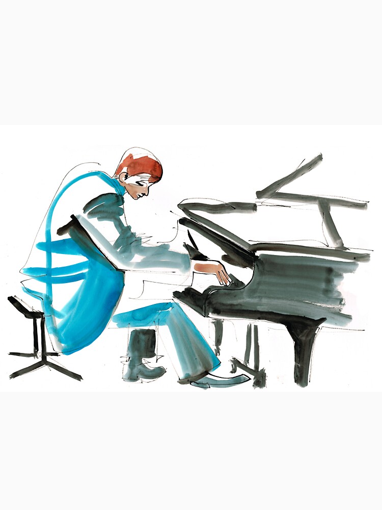 Pianist Musician Expressive Drawing by CatarinaGarcia