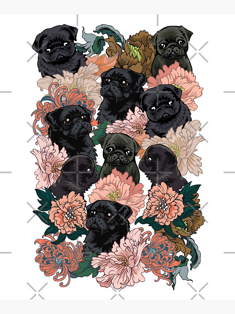 Because Black Pug by Huebucket