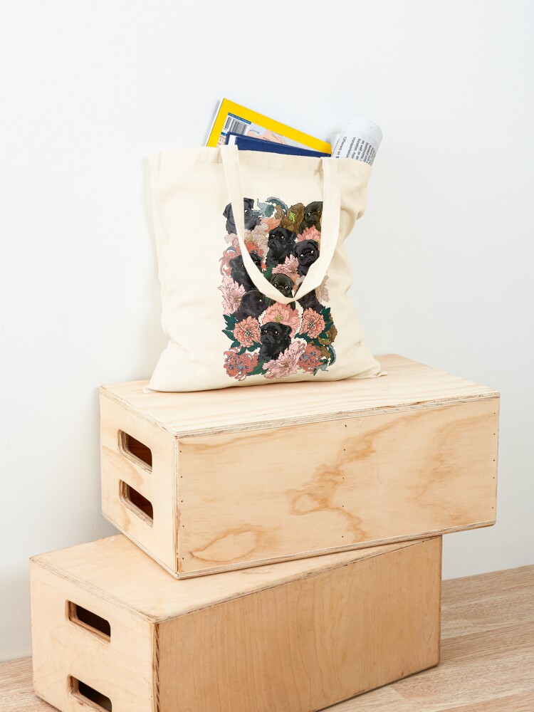 Alternate view of Because Black Pug Tote Bag