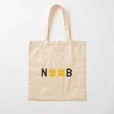 Roblox Noob Tote Bags Redbubble - roblox pocket edition minecraft logo tote bag