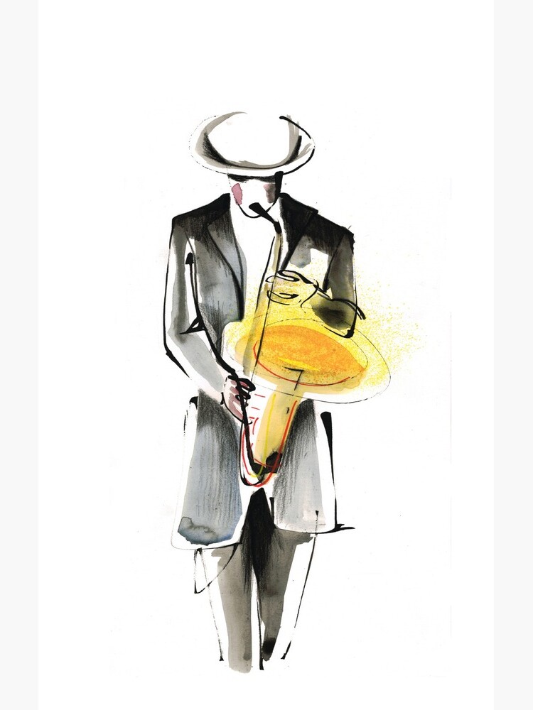 Saxophonist Musician Drawing by CatarinaGarcia