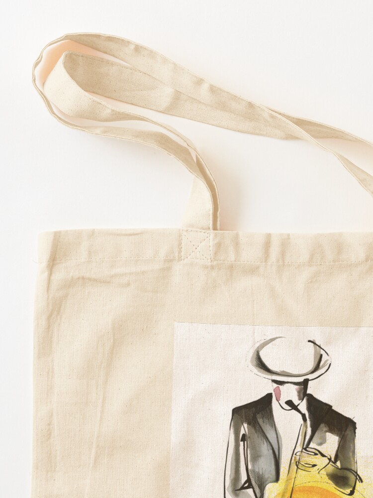 Alternate view of Saxophonist Musician Drawing Tote Bag