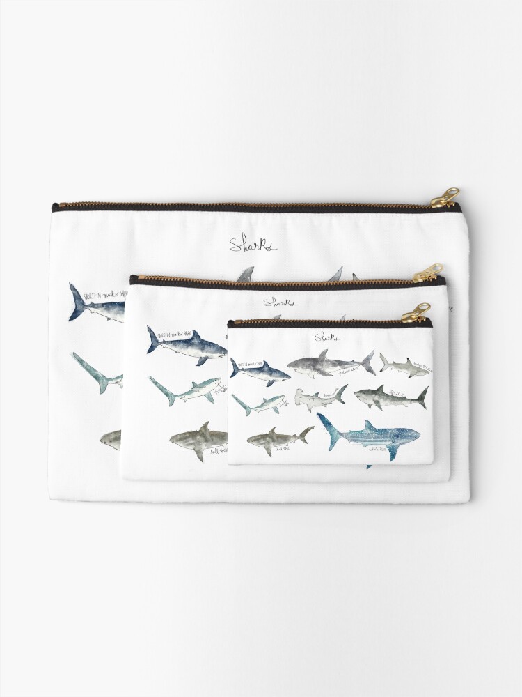 Alternate view of Sharks Zipper Pouch