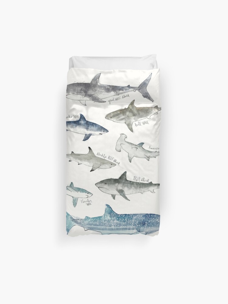 Sharks Duvet Cover By Amyhamilton Redbubble