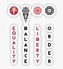 Korra's Antagonists - Legend of Korra (Red / Black Lettering) Sticker