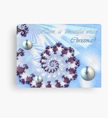 White Christmas Card Canvas Print