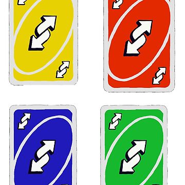 uno reverse, uno out, card games - Uno Reverse - Magnet