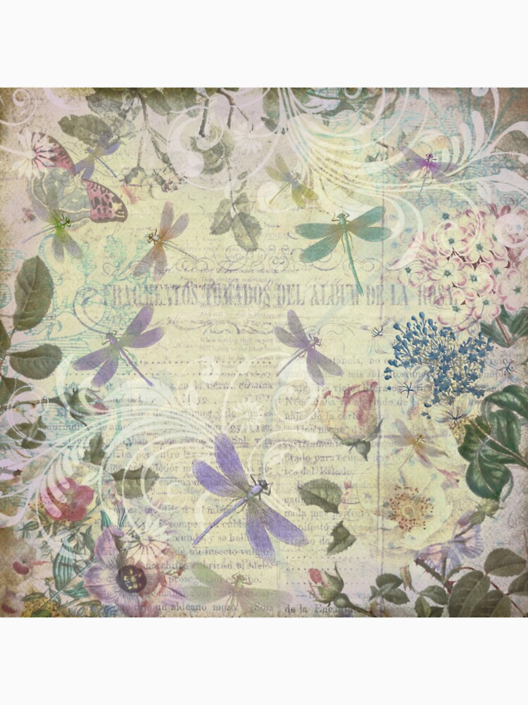 Vintage Botanical und Libellen von PeggyCollinsArt