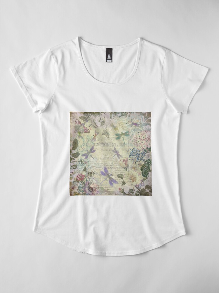 Alternative Ansicht von Vintage Botanical und Libellen Premium Rundhals-Shirt