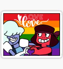 Love is Love Steven Universe Pride Sticker (ft. Sapphire and Ruby) Sticker