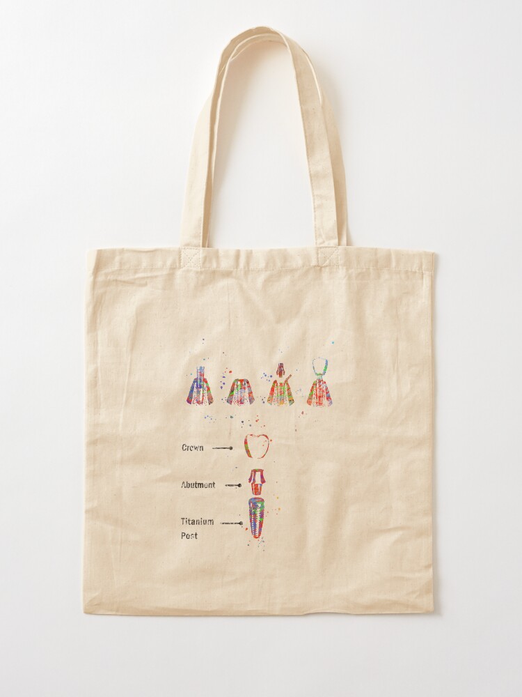 Alternate view of Dental implant procedure, dental anatomy, dental implant Tote Bag