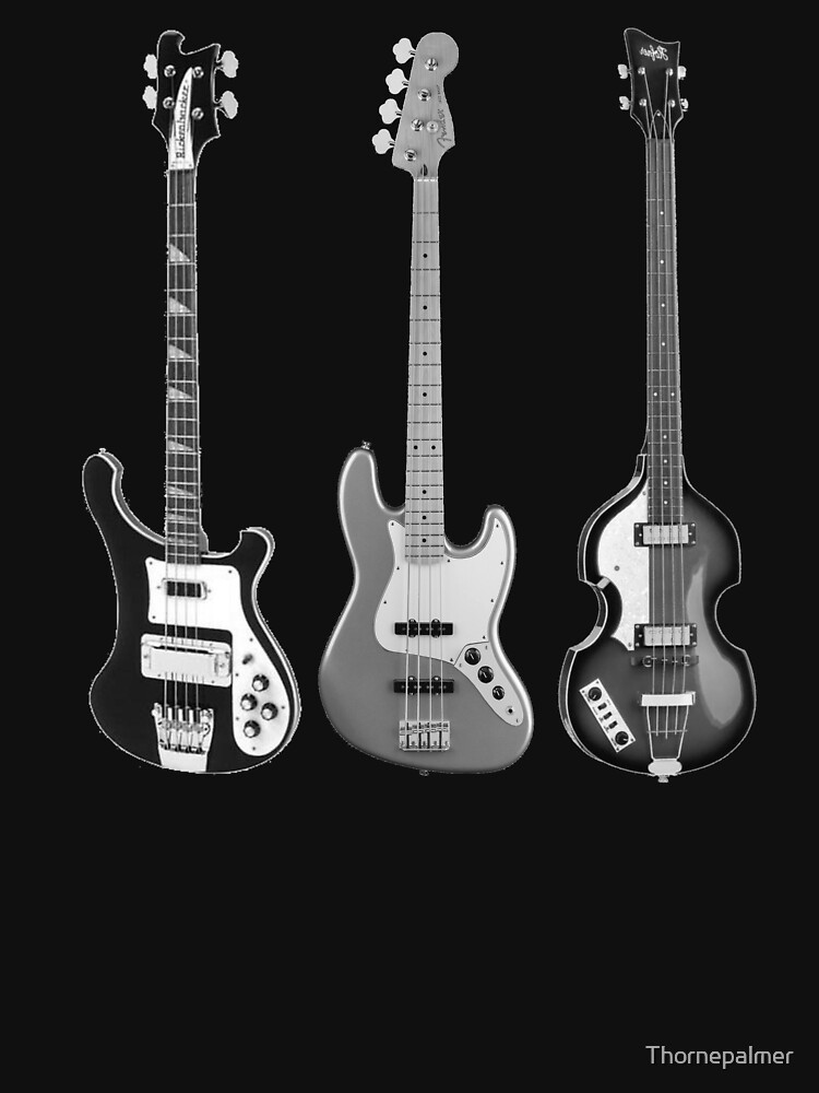 Rickenbacker, Fender, and Hofner basses by Thornepalmer
