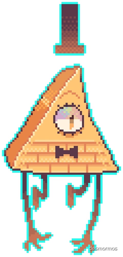 Gravity Falls Bill Cipher Pixel By Desmormos Redbubble