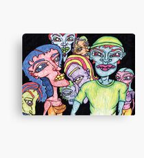 Brightly Colored Group of People Canvas Print