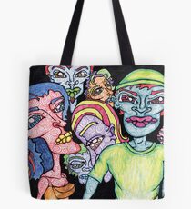Brightly Colored Group of People Tote Bag