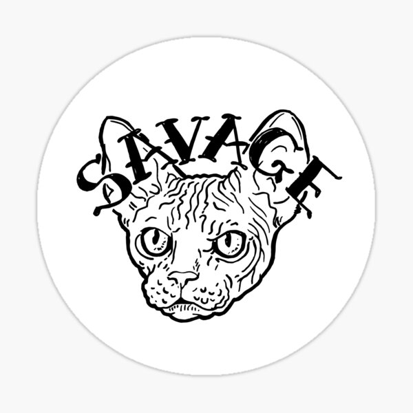 Savage Calligraphy Stickers Redbubble