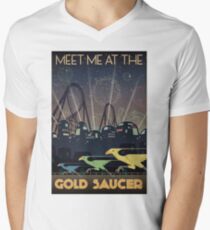 Final Fantasy VII Gold Saucer Travel Poster Men's V-Neck T-Shirt